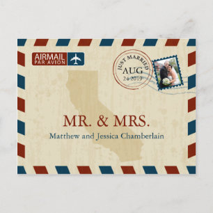 California Airmail   Tarjetas de agradecimiento tr