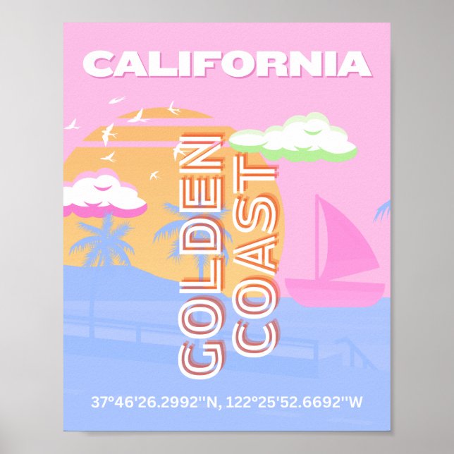 California, Arte de Viaje, Preppy (Frente)