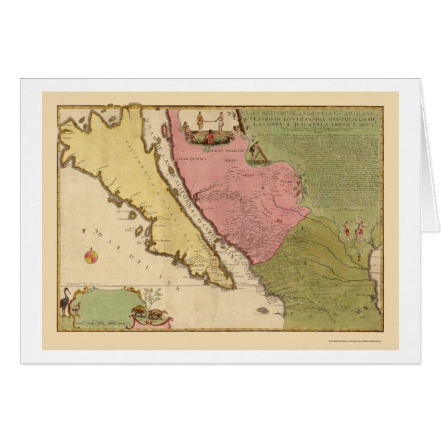 California como isla de N. de Fer 1720 (Anverso (Horizontal))
