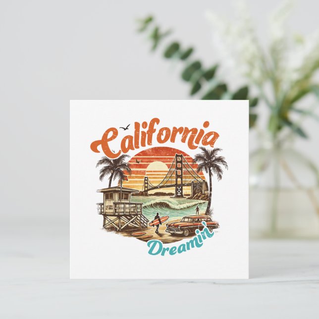 California Dreamin’ - Puente costero, playa (Anverso de pie)