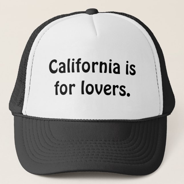 California está para los amantes. Gorra (Anverso)