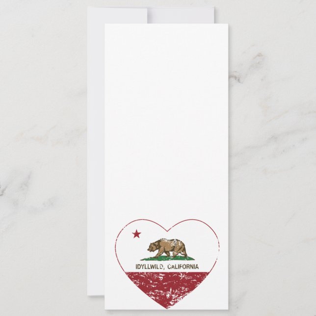 california flag idyllwild heart afritado (Anverso)