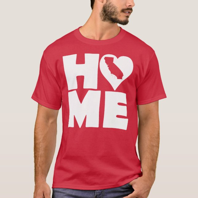 California Hogar Camiseta Corazón Estado (Anverso)