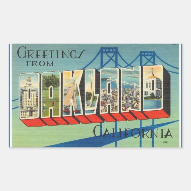 California, Hoja de Cuatro pegatinas de Oakland (Anverso)