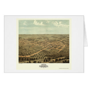 California, mapa panorámico del MES - 1869