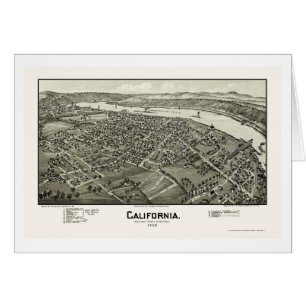 California, mapa panorámico del PA - 1902