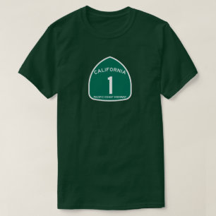 CALIFORNIA PACÍFICA COSTA AUTOPISTA 1 CAMISETA