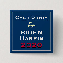 CALIFORNIA Para BIDEN HARRIS 2020 Botón Cuadrado