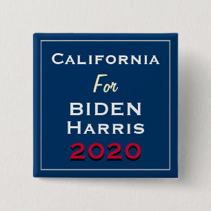 CALIFORNIA Para BIDEN HARRIS 2020 Botón Cuadrado