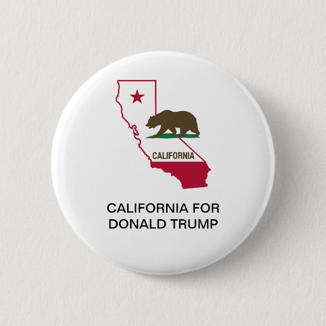 CALIFORNIA para botón DONALD TRUMP 2020 (Anverso)