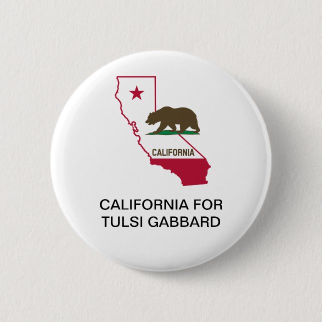 CALIFORNIA para el botón TULSI GABBARD 2020 (Anverso)