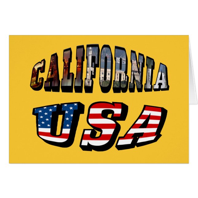 California Picture and USA Flag Text (Anverso (Horizontal))