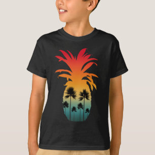 CALIFORNIA PINEAPPLE SUNSET PALM TREES Camiseta