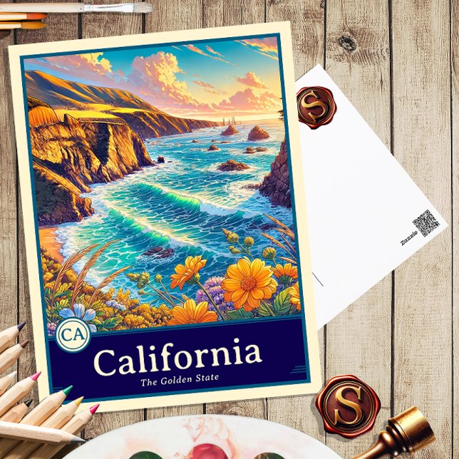 California | Postal con cubierta de estilo anime (Subido por el creador)