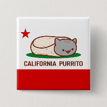 CALIFORNIA PURRITO - Botón - Burrito Gato