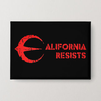 California resiste el botón rectangular de 3,5" x 