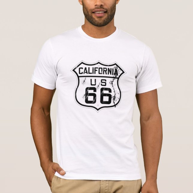 california route-66 diseño histórico de camisetas  (Anverso)
