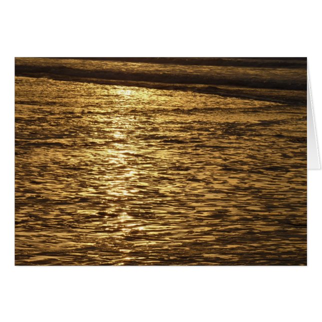 California Sunset Waves Ocean Seascape (Anverso (Horizontal))