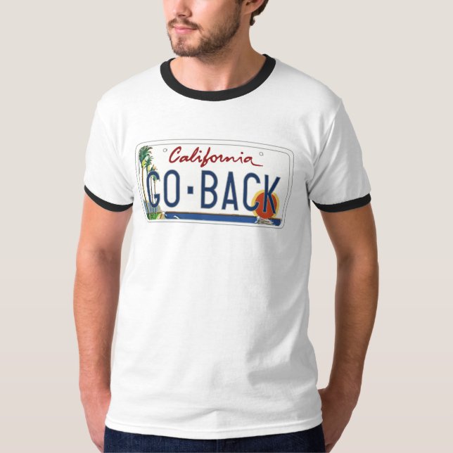 California VUELVE camiseta de la placa (Anverso)
