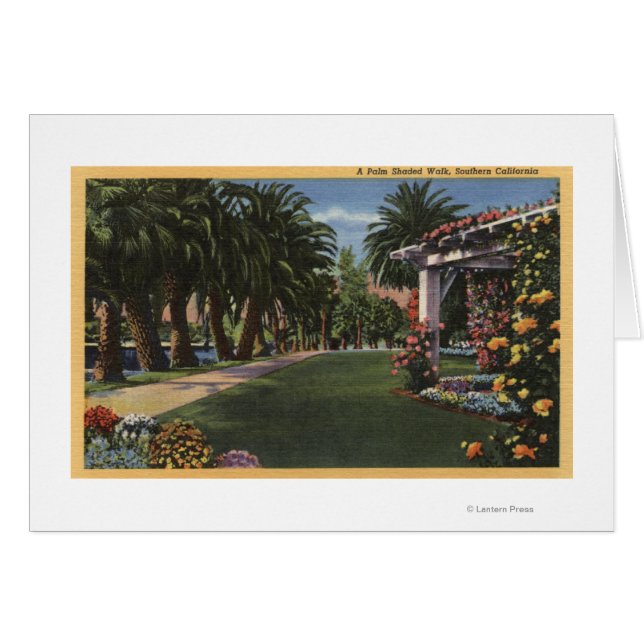 CaliforniaA Palm Shaded Walk (Anverso (Horizontal))