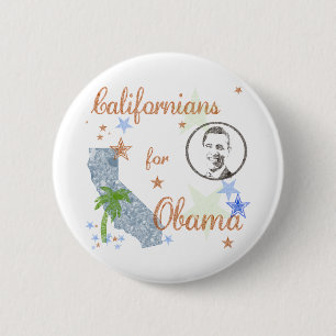 Californians para el botón de Obama Demócratas '08