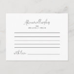 Caligrafía Amor Fancy Script Boda Tarjeta de aseso<br><div class="desc">Esta caligrafía ama la sofisticada tarjeta de consejos de boda de guiones es perfecta para un boda moderno. El diseño, sencillo y elegante, presenta una tipografía de escritura clásica y elegante en blanco y negro. Estas tarjetas son perfectas para un boda, una ducha de novia, una ducha de bebé, una...</div>