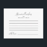 Caligrafía Amor Fancy Script Boda Tarjeta de aseso<br><div class="desc">Esta caligrafía ama la sofisticada tarjeta de consejos de boda de guiones es perfecta para un boda moderno. El diseño, sencillo y elegante, presenta una tipografía de escritura clásica y elegante en blanco y negro. Estas tarjetas son perfectas para un boda, una ducha de novia, una ducha de bebé, una...</div>