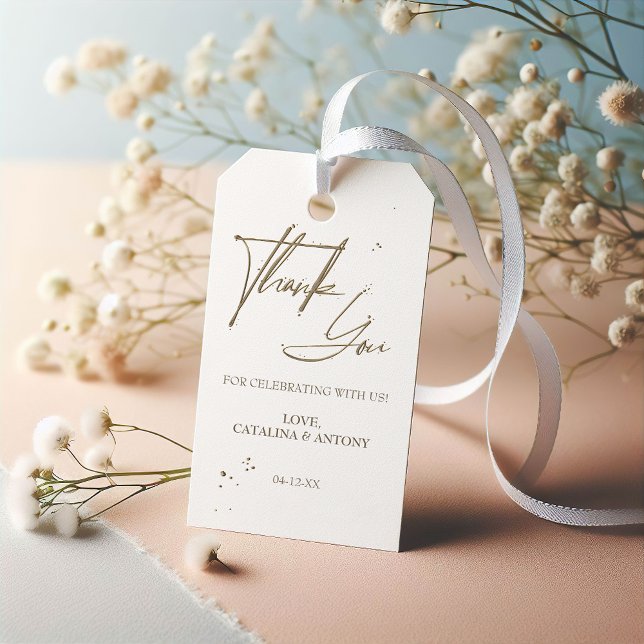 Caligrafía Beige Sin Tiempo Gracias Etiqueta De Fa (Subido por el creador)