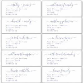 Caligrafía Boda Etiquetas de dirección de invitado