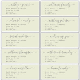 Caligrafía Boda Etiquetas de dirección de invitado