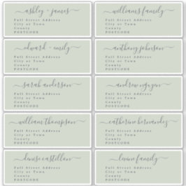 Caligrafía Boda Etiquetas de dirección de invitado