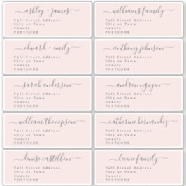 Caligrafía Boda Etiquetas de dirección de invitado