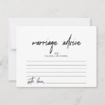 Caligrafía caprichosa Tarjetas de consejo matrimon<br><div class="desc">Estas magníficas tarjetas de consejo caligráfico son la actividad perfecta para una recepción nupcial moderna o una ducha nupcial. El diseño presenta una tipografía elegante y rústica que le confiere un aspecto sencillo y minimalista. Personaliza estas tarjetas con el nombre de la novia y el novio.</div>