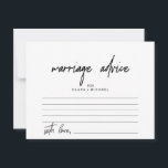 Caligrafía caprichosa Tarjetas de consejo matrimon<br><div class="desc">Estas magníficas tarjetas de consejo caligráfico son la actividad perfecta para una recepción nupcial moderna o una ducha nupcial. El diseño presenta una tipografía elegante y rústica que le confiere un aspecto sencillo y minimalista. Personaliza estas tarjetas con el nombre de la novia y el novio.</div>