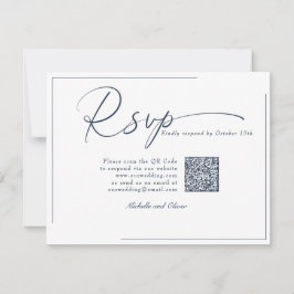 Caligrafía Clásico Moderno Boda Código QR RSVP