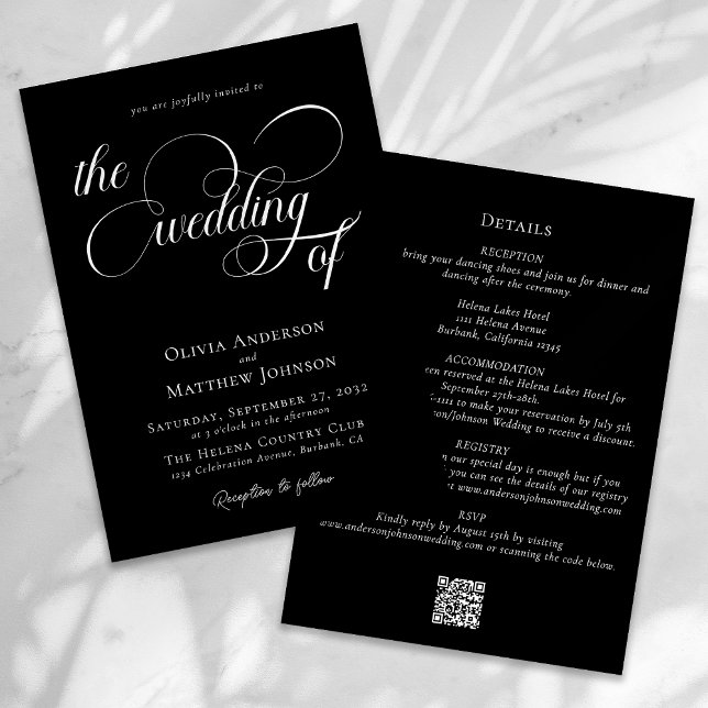 Caligrafía Código QR todo en una invitación de mat (Subido por el creador)