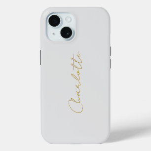 Caligrafía Color Dorado Gris Personalizado Edición