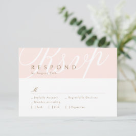 Caligrafía de elegancia clásica rosa Wedding RSVP