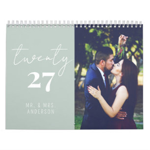 Caligrafía de guión Bodas de Foto Calendario Sal