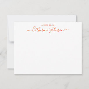 Caligrafía De Guión De moda Una Nota Del Naranja D