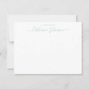 Caligrafía De Guión Elegante Una Nota De Mint Gree