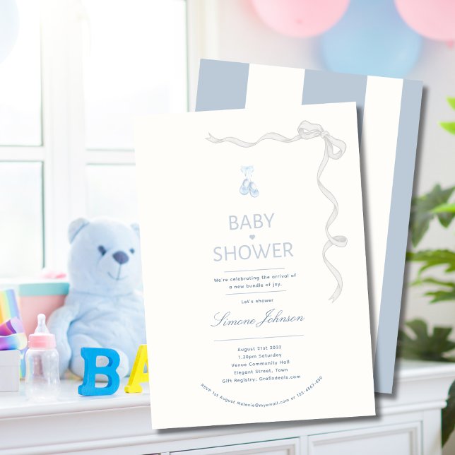 Caligrafía de invitación a Baby Shower para niños  (Subido por el creador)