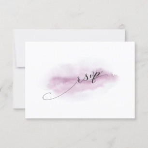 Caligrafía de moda Boda acuarela rosa RSVP