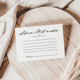 Caligrafía de moda Elegante Tarjeta de Consejos de