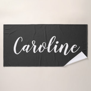 Caligrafía de Moda personalizada Nombre negro y b