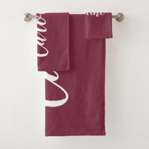 Caligrafía de Moda personalizada Nombre rojo borgo