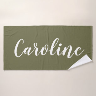 Caligrafía de Moda personalizada Nombre verde oliv