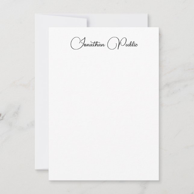 Caligrafía de plantilla vertical moderna (Anverso)