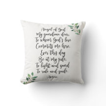 Caligrafía del Cojín decorativo de la oración Ánge