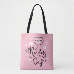 Caligrafía del Día de la Madre Feliz  Bolsa Tote